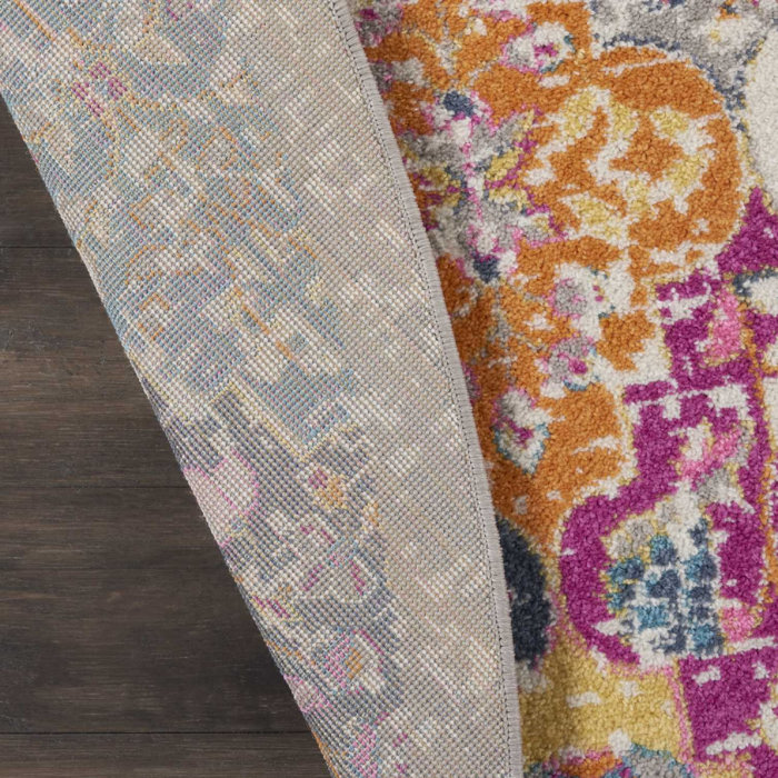 Langley Street Verda Performance Pink/Yellow/Blue Rug & Reviews